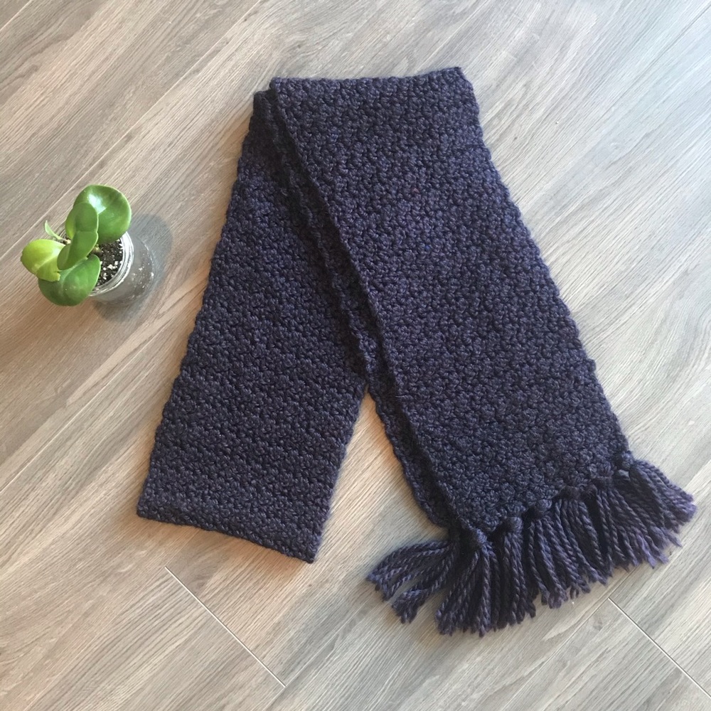 🐝 Super soft vintage purple knit scarf Apres Ski 🧣